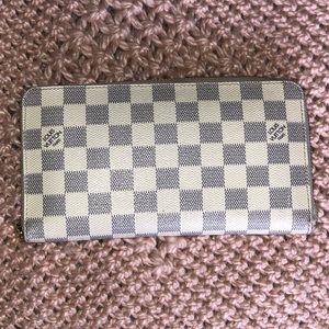 Auth Louis Vuitton Damien Azur Zipper Wallet